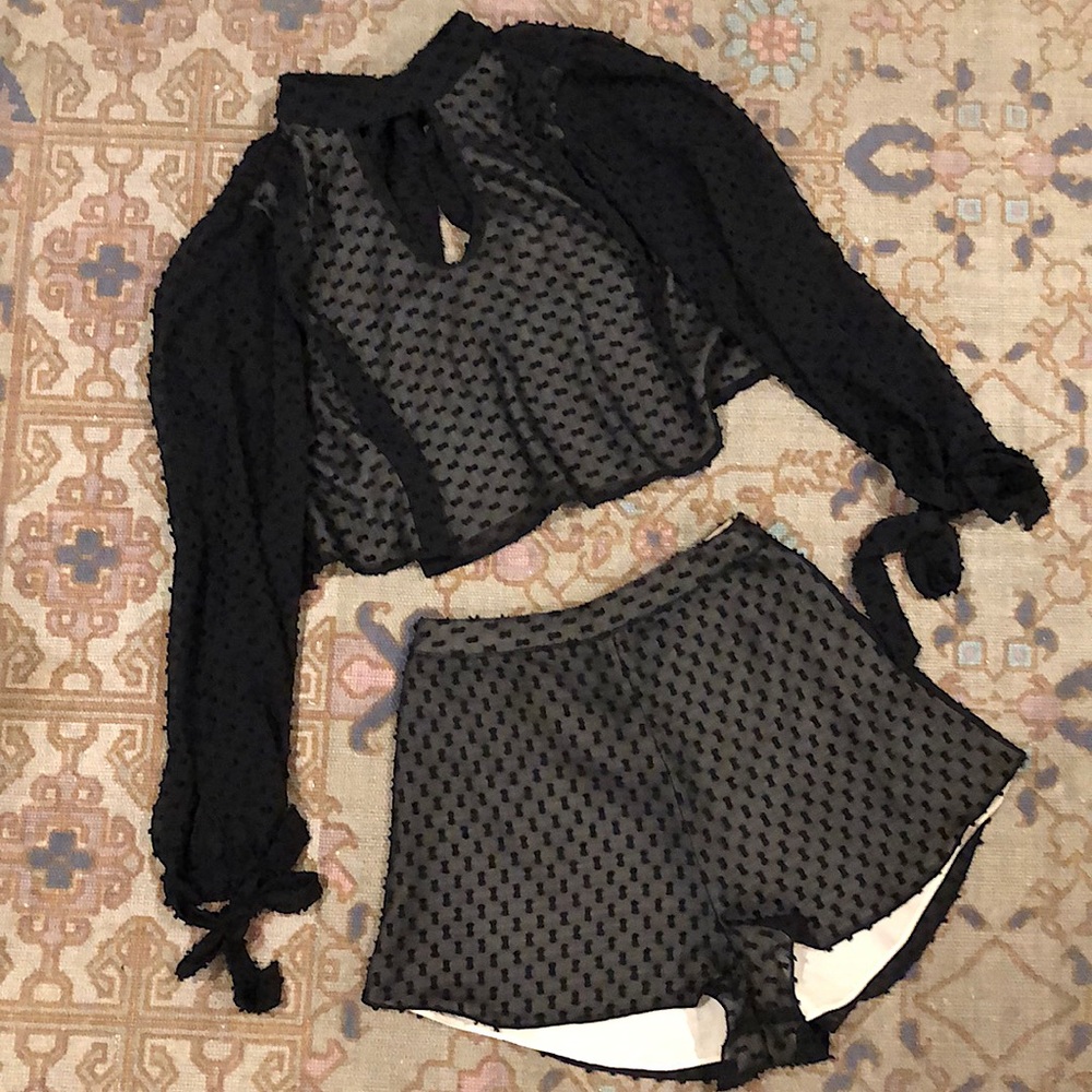 Wildfox Swiss Dot Blouse